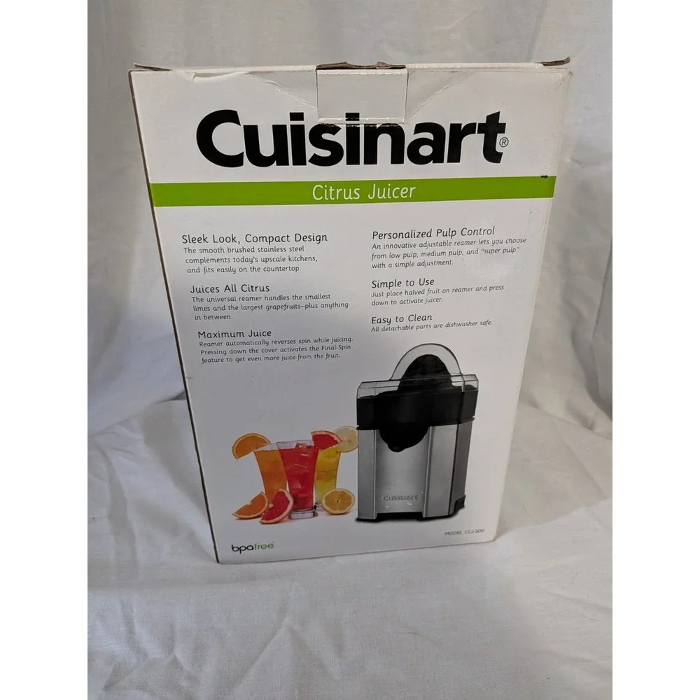 Cuisinart CCJ-500 Electric Citrus Juicer, Brushed Stainless Steel, 1-Cup